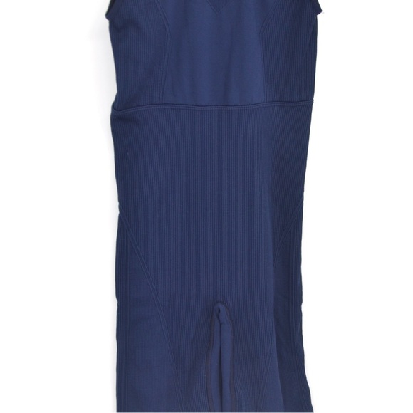 Alala Flex Bodysuit Sleeveless Ribbed Knit Yoga Pilates in Navy Blue S Romper - Picture 4 of 9